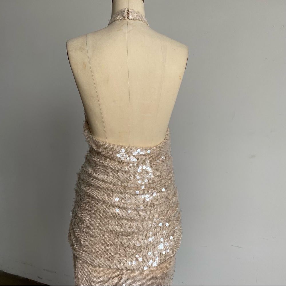 $349 NWT Nude For Love And Lemons “Sydney” Sequin Maxi Dress Sz X-Large - Picture 10 of 15